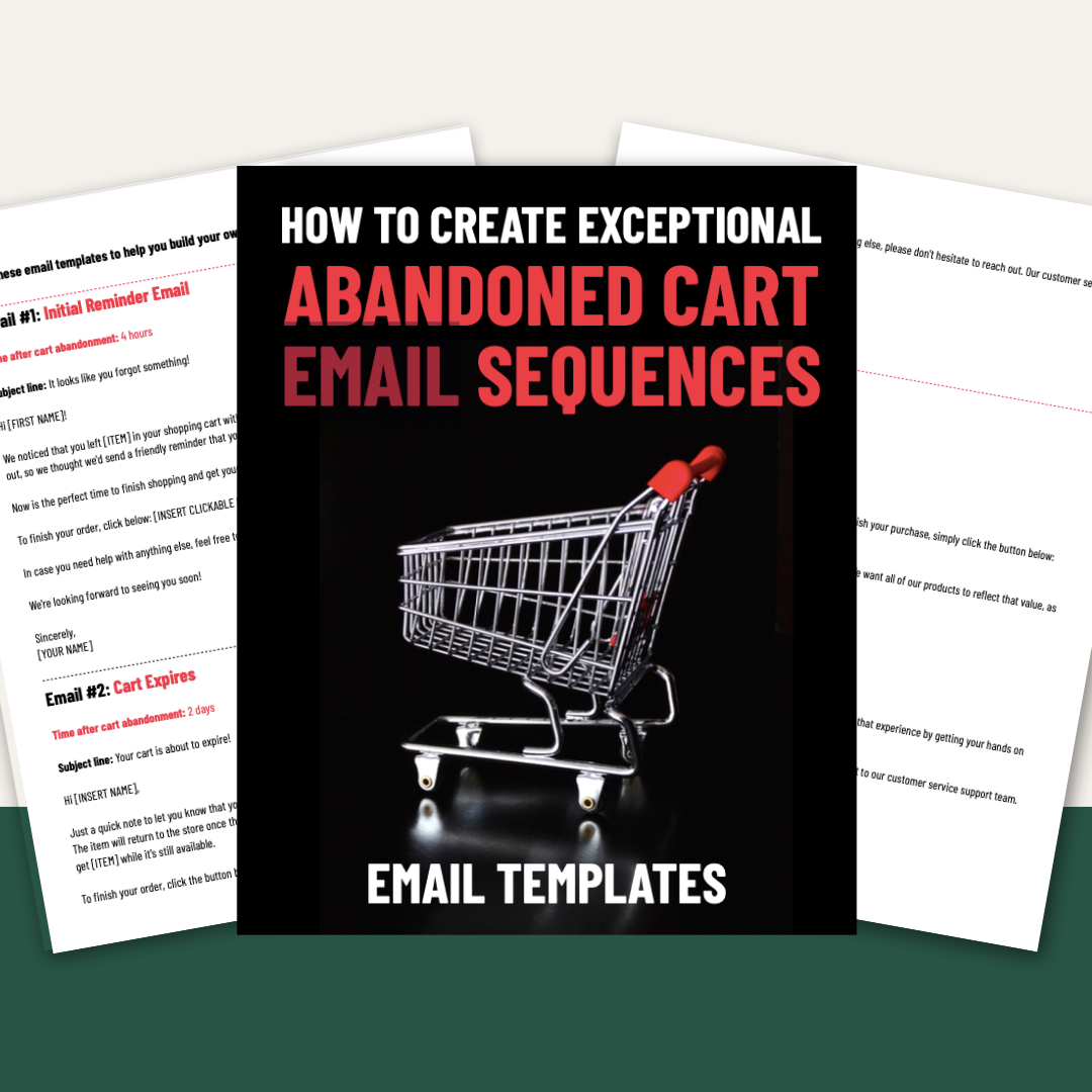 EXCEPTIONAL ABANDONED CART EMAIL TEMPLATES